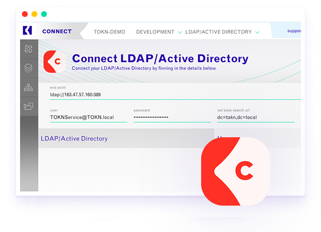 Connect LDAP/Active Directory Screen